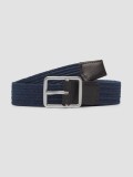 S.Oliver Curea barbati din bumbac si elastan, catarama cu stift, Bleumarin, 95 cm