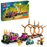 LEGO&reg; City - Camion de cascadorie si provocarea cercurilor de foc 60357, 479 piese
