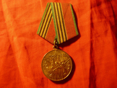 Medalie URSS - 40 Ani de la Victoria asupra Fascismului 1945-1985 foto