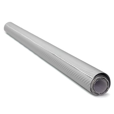Folie colantare auto Carbon 3D - Argintiu (3m x 1,27m) foto
