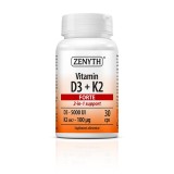 Vitamina D3 + K2 Forte, 30 capsule, Zenyth