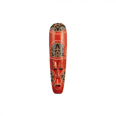Masca tribala din lemn cu tematica africana Flowers foto