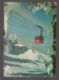 CPIB 25150 CARTE POSTALA - POIANA BRASOV, PEISAJ DE IARNA, TELECABINA, CIRCULATA, 1975, STAMPILE, TIMBRU