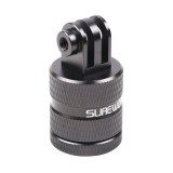 Adaptor rotativ Surewo 360 grade, montare GoPro Hero 13,12,11,10,9,8,7 la surub 1/4