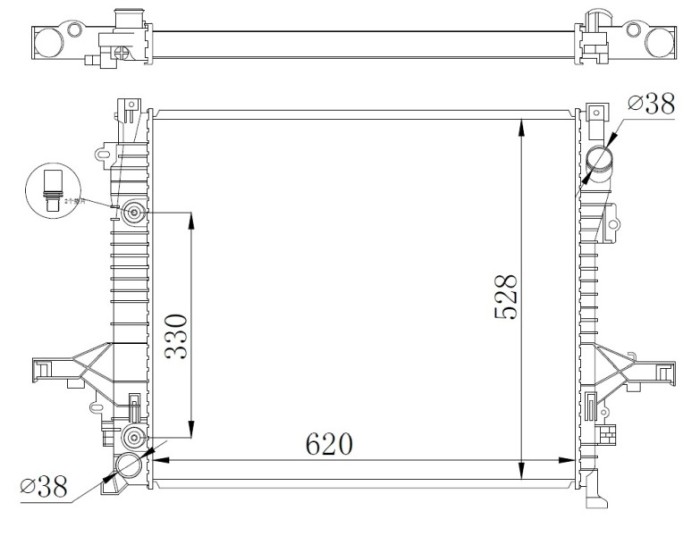 NRF 550019 Radiator, racire motor