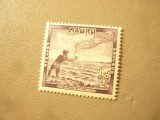 Timbru Nauru 1954 - Pescar , val. 1/2p