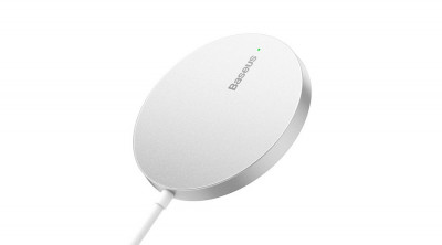 &amp;Icirc;ncărcător wireless magnetic Baseus Simple Mini3 15W (argintiu) foto