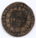 Franta 12 deniers 1792 T - Louis XVI, Bronz, 28,5 mm KM-600.15, Europa