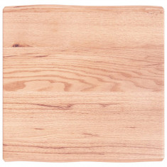 vidaXL Blat masă, 60x60x6 cm, maro, lemn stejar tratat contur organic