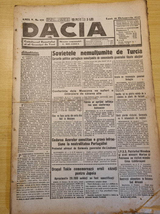 Dacia 18 octombrie 1943-etnografie si folclor,hitler cinste pt muncitorii romani