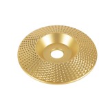 Disc auriu de rindeluit lemn, plastic, cauciuc, 98mm, diametru orificiu 16mm, forma conica, 66009, GF-2305