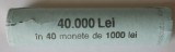 FISIC 1000 LEI 2003 . 40 MONETE . CONSTANTIN BRANCOVEANU . AN MAI RAR PT. ACEST NOMINAL . STAREA FISICULUI, CONFORM POZELOR .