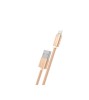 Cablu de date USB 2.0 la Lightning pentru Apple iPhone Hoco Knitted X2-Lungime 2 Metri-Culoare Aur