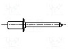 Nit aluminiu, lungime 6mm, BOSSARD - AD42/BN926