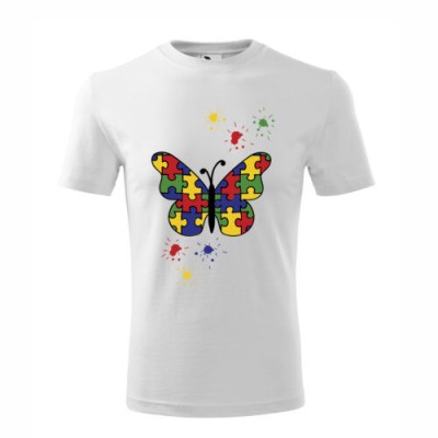 Tricou Personalizat Fluture Autism foto