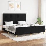 VidaXL Cadru de pat fără saltea, negru, 160x200 cm, textil