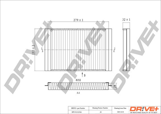 Dr!ve+ DP1110.12.0166 Filtru, aer habitaclu