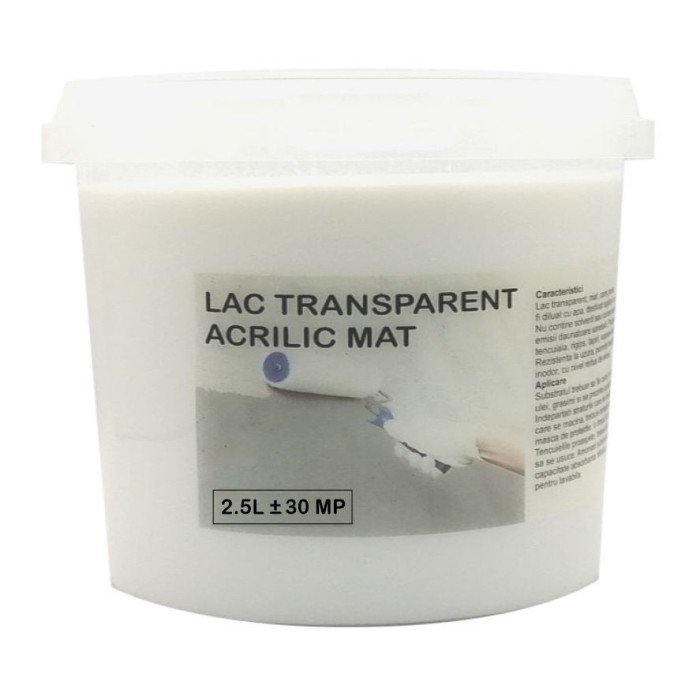 Lac Acrilic Transparent Mat 2.5 Litri