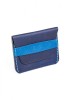 Portofel minimalist din piele naturala, lucrat si cusut manual, Hapi, Handmade, Bleumarin, Produs in Romania, Elyk Creation