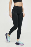Cumpara ieftin On-running leggins de alergare Core culoarea negru, neted