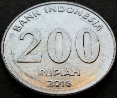 Moneda exotica 200 RUPII - INDONEZIA, anul 2016 * cod 966 = excelenta foto