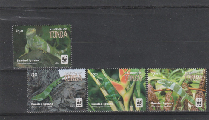 Tonga 2016-Fauna,WWF,Cameleoni,serie 4 valori (parteaII),nedant.MNH,Mi,2102-2105