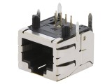 Soclu RJ45 8P8C Aurit pentru PCB THT
