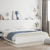 Cadru de pat cu sertare, alb, 180x200 cm, lemn prelucrat GartenMobel Dekor, vidaXL