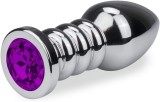 Dildo anal metalic Rosy Silver Small