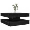VidaXL Măsuță cafea rotativă 360 grade, negru 70x70x34,5 cm 858480