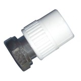 Racord semiolandez PPR, FI, 25 mm x 3/4&quot;, alb