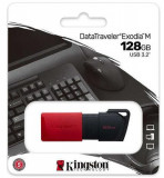 Stick USB Kingston Data Traveler EXODIA, 128GB, USB 3.2 (Negru/Rosu)