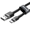 Cablu Baseus USB-A la USB Type-C Cafule Series 1.5A, 3m, Negru/Gri, Transfer Date, Alimentare