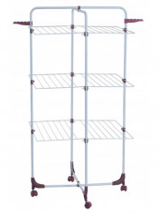Uscator vertical pentru rufe, pliabil, pe roti, Inaltime 140 cm, 25 m Sepio foto