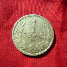 Moneda 1 Pengo 1927 Ungaria ,argint , cal. F.Buna