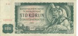 CEHOSLOVACIA 100 korun 1961 VF!!!