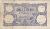 Bancnotă Rom&acirc;nia 20 lei 19 septembrie 1929, BNR, seria B.9533 nr. 0662