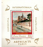 Romania 1975 Phila Expo ARPHILA PARIS perf. sheet Mi.B120 MNH DF.014, Nestampilat