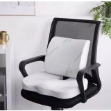 Set de 2 perne ortopedice anatomice cu fire de bambus pentru suport lombar si pentru sezut din spuma de memorie