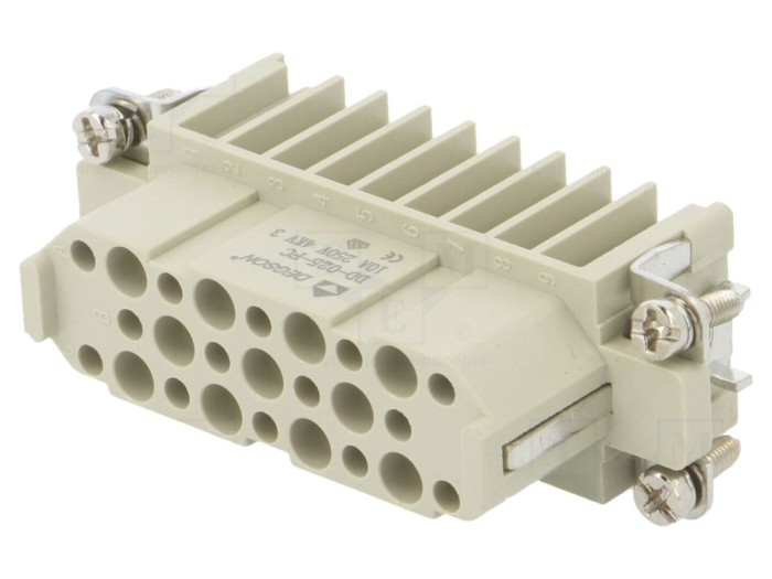 Conector HDC mamă 10A, 25+PE