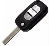 Set 2 bucati - Carcasa cheie Topautochei&amp;#174; compatibila cu Renault Clio, Megane, Kangoo, Fluence, Vivaro, Laguna, Master, Trafic 3 butoane (lamela