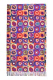 Fular tip esarfa pictata 1 , Dacali, casmir, 14 rosu/ albastru, Multicolor, Marime universala