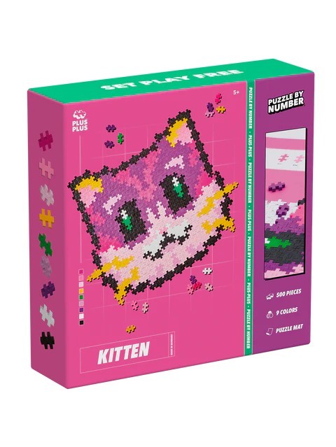 Puzzle pe numere Plus-Plus, 500 piese, Pisicuta