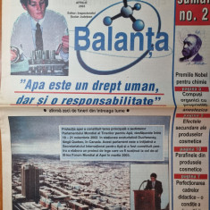 ziarul balanta aprilie 2003 - anul 2.nr. 1-revista profesorilor de chimie