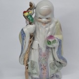 Bibelou portelan chinezesc vechi, vintage - Shou Lao (sau Shouxing), zeul chinez al longevității, nemuririi și norocului.