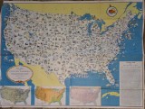 Harta - America (Litografie 1950)