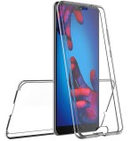 Husa Full TPU 360&deg; (fata + spate) compatibila Huawei P20, Transparent, Oem