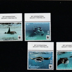 Rarotonga 2016-Fauna,WWF,Testoase,serie 4 valori,cu margine,sus,MNH,Mi,50-53