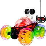Cumpara ieftin Masina de Jucarie Acrobata cu Telecomanda RC, Sunete Interactive, Lumina LED Colorata, 6 Roti, Cauciucuri Rezistente, Rotire 360&deg; Cascadorii, Controle