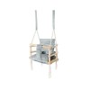 Leagan pentru copii, 3 in 1, lemn, gri, max 30 kg, 34x34x26 cm, Kruzzel GartenVIP DiyLine